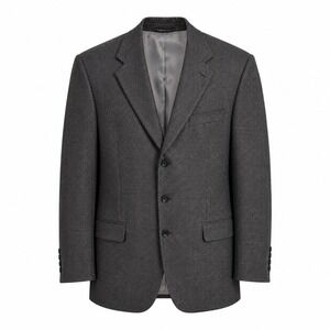 Marks & Spencer Blazer 42L Grey Italian Wool 3 Button St Michael Classic Formal